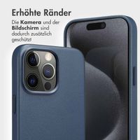 Accezz 2-in-1 Klapphülle aus Leder mit MagSafe Apple iPhone 15 Pro Max - Nightfall Blue