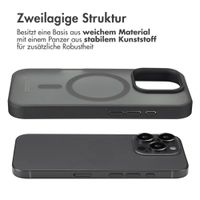 Accezz Rugged Frosted Back Cover mit MagSafe Apple iPhone 16 Pro - Schwarz