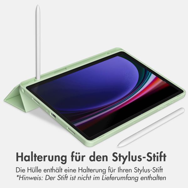 Accezz Smarte Klapphülle aus Silikon Samsung Galaxy Tab A9 Plus - Hellgrün