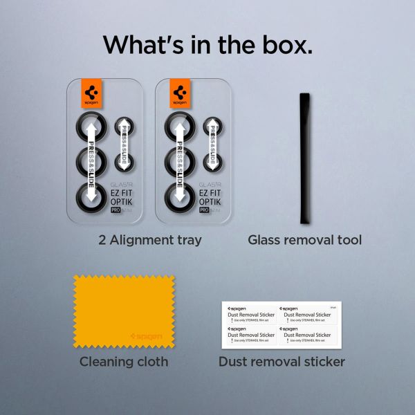 Spigen Optik Pro EZ Fit Lens Protector 2er-Pack Samsung Galaxy S23 Ultra - Schwarz