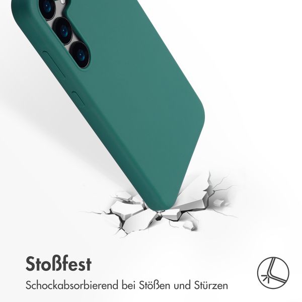 Accezz Liquid Silikoncase Samsung Galaxy S24 - Dunkelgrün