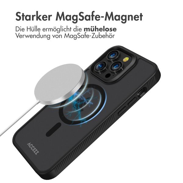 Accezz Rugged Frosted Back Cover mit MagSafe Apple iPhone 14 Pro Max - Schwarz