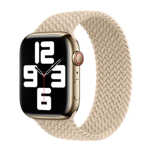Apple Geflochtenes Solo Loop für  Apple Watch | 38/40/41/42 mm - Größe 3 - Beige