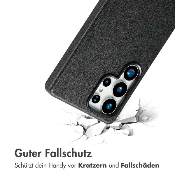 Accezz MagSafe Leather Backcover Samsung Galaxy S25 Ultra - Onyx Black