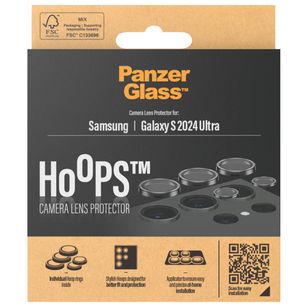 PanzerGlass Kameraprotektor Hoops Optic Rings für das Samsung Galaxy S24 Ultra - Black