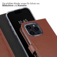 Selencia Echtleder Klapphülle Apple iPhone 16 Pro Max - Hellbraun