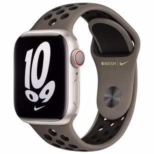 Apple Nike Sport Armband für  Apple Watch | 38/40/41/42 mm - Größe S/M/L - Olive Grey / Black